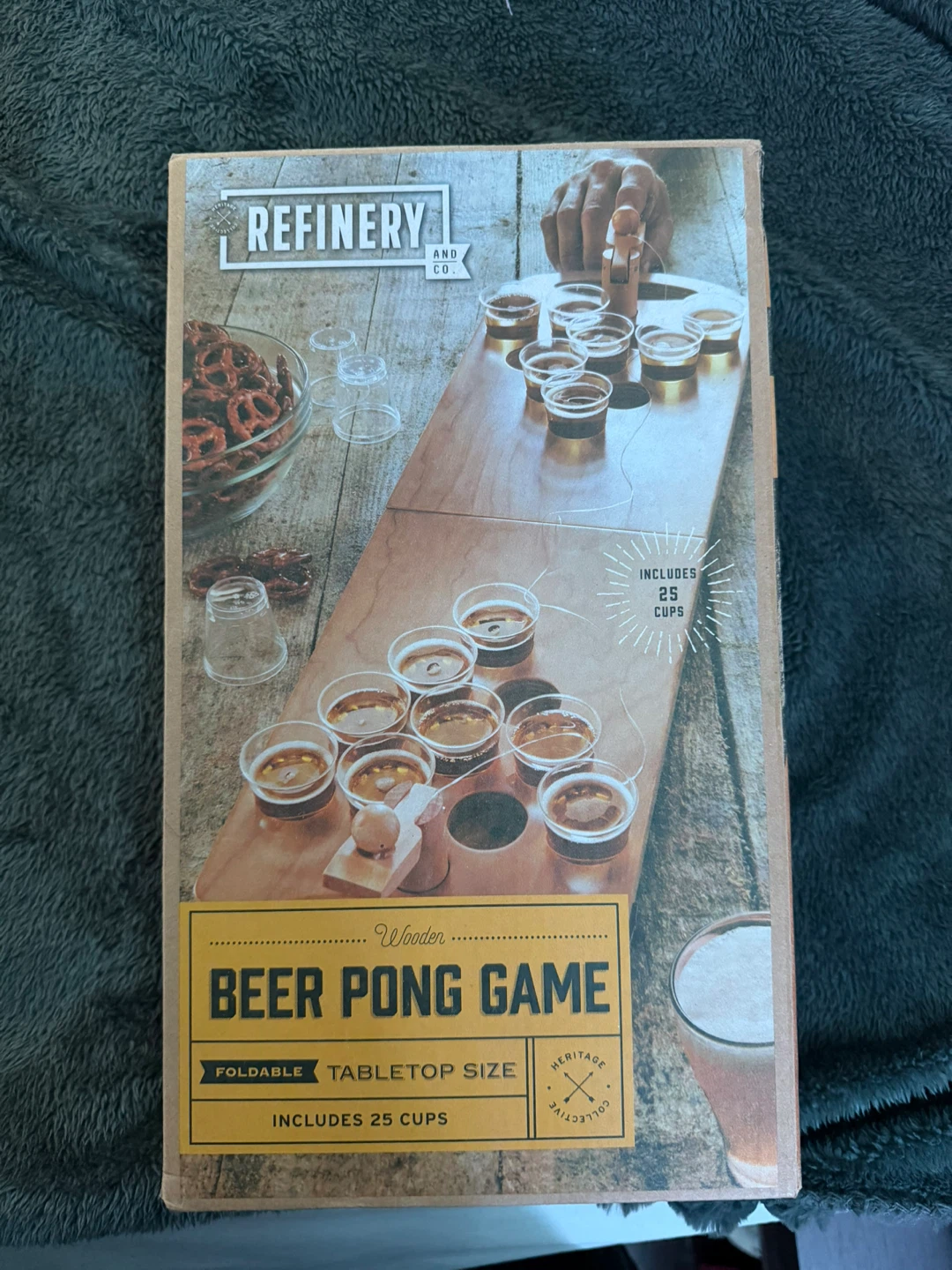Wooden Tabletop Beer Pong Game