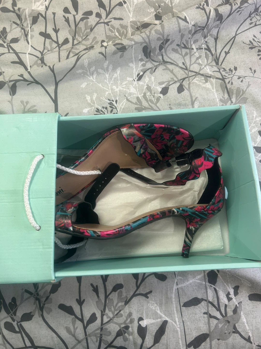 Fioni Floral Pattern Kitten Heels