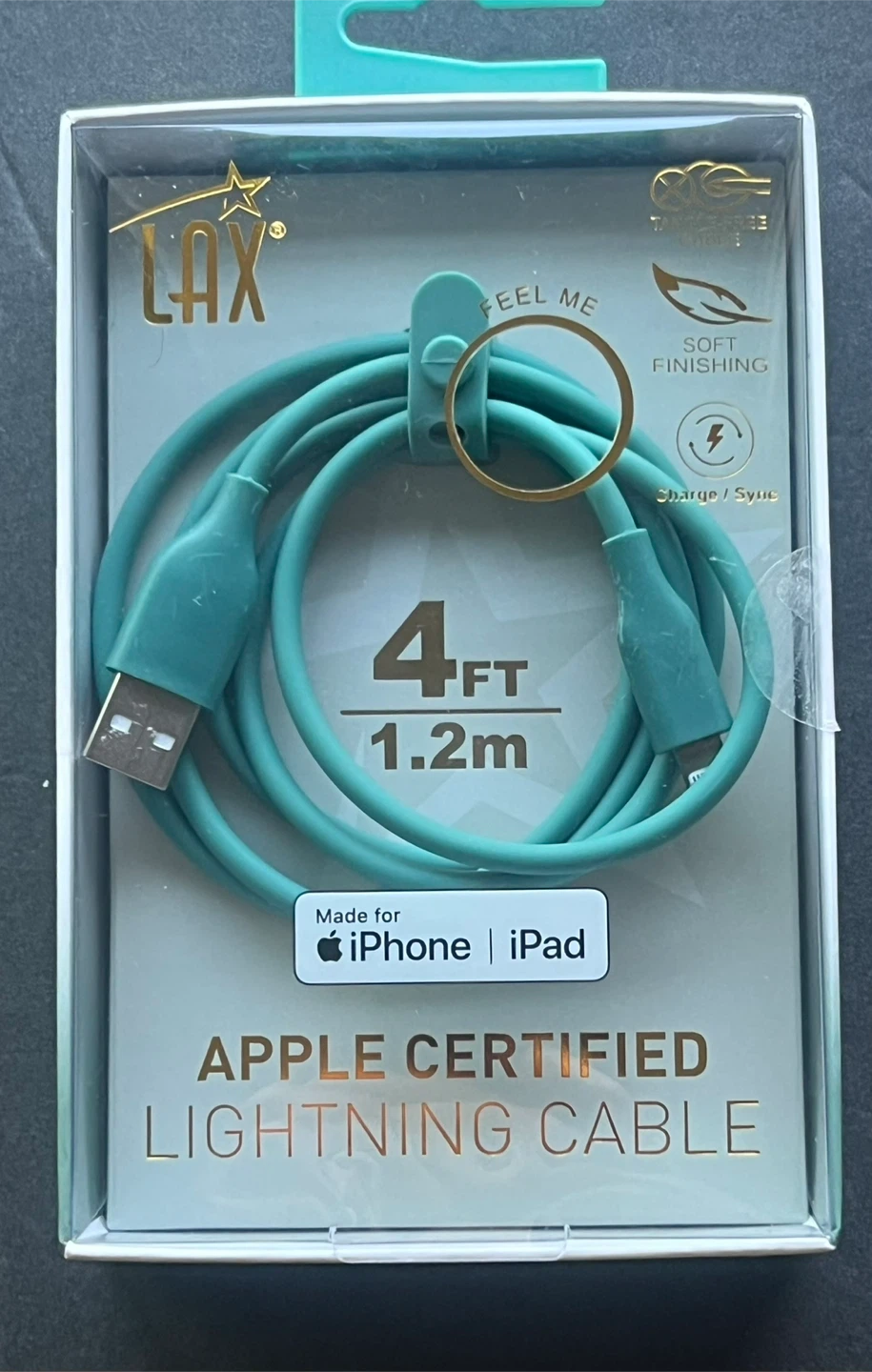 LAX Apple Certified Lightning Cable 4ft