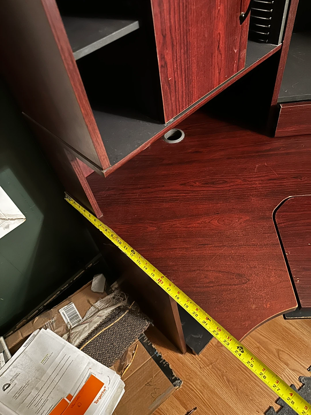 L-Shaped Computer Desk, Printer Space & Filing Cabinet - photo 3