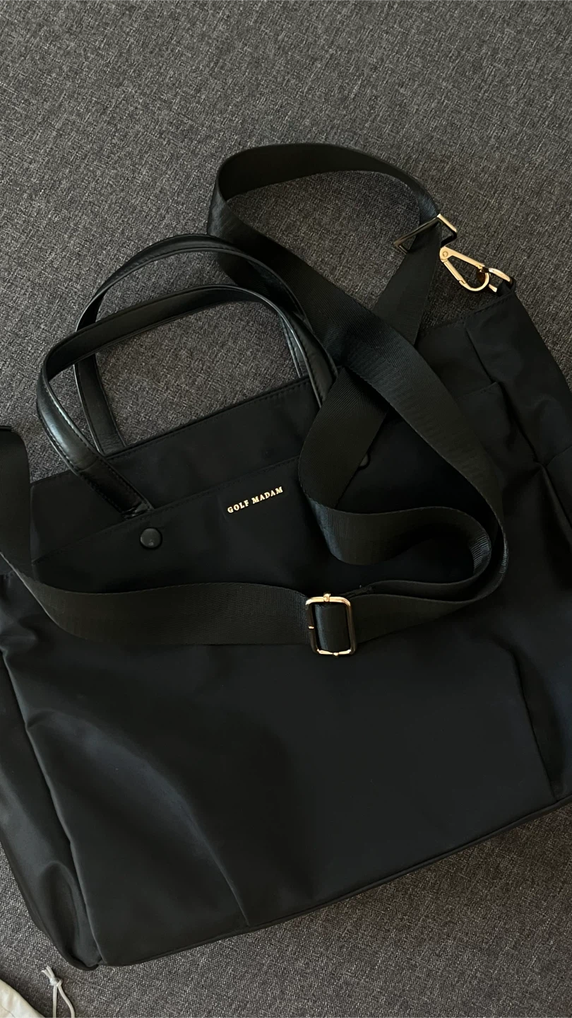 GOLF MADAM Black Laptop Tote Bag