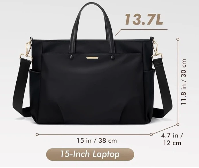 GOLF MADAM Black Laptop Tote Bag - photo 2