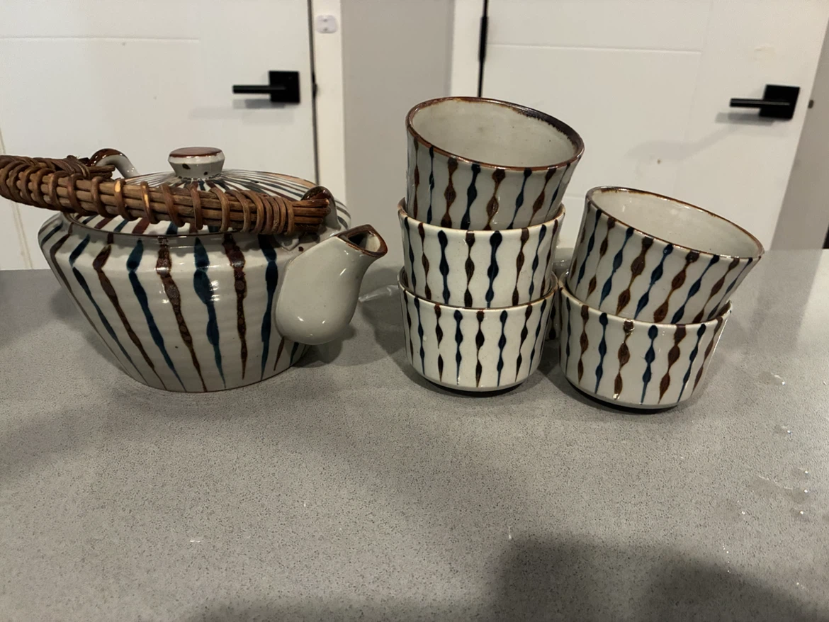 Japanese stoneware Teapot and Tea Cup Set - photo 4