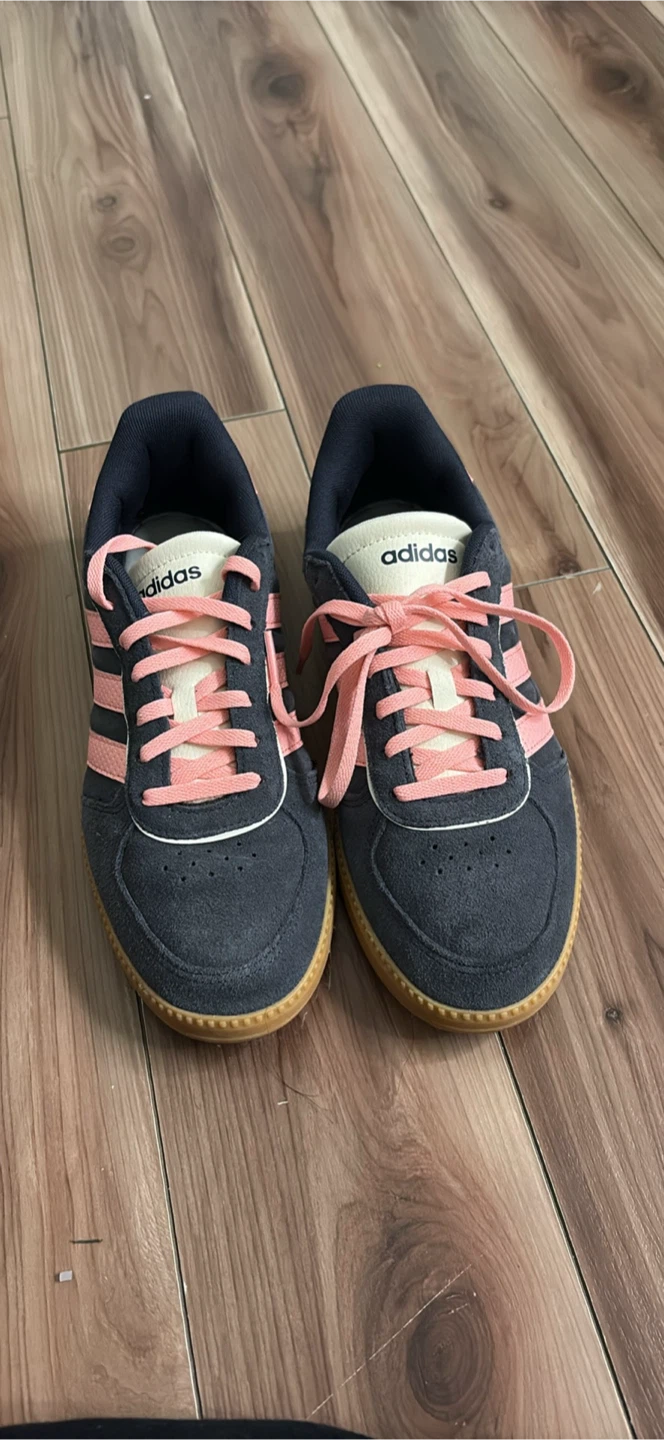 Adidas Navy and Pink Suede Sneakers - photo 2