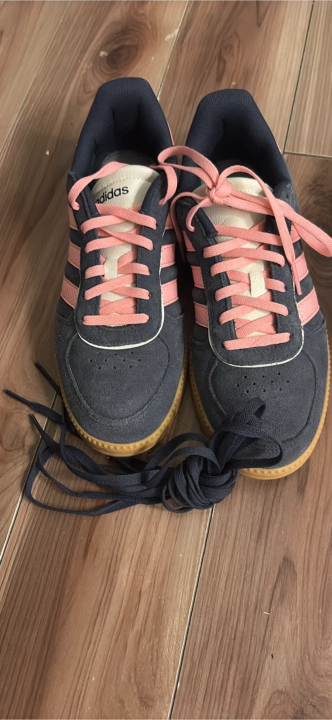 Adidas Navy and Pink Suede Sneakers - photo 3