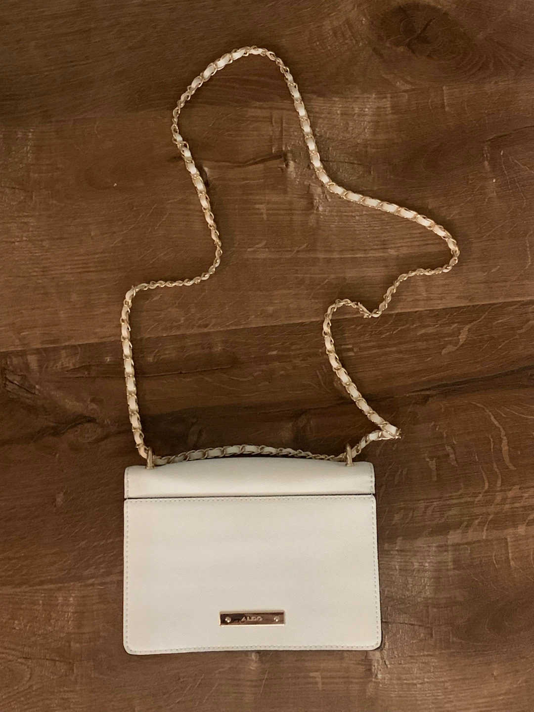 White ALDO handbag with gold butterflies - photo 2