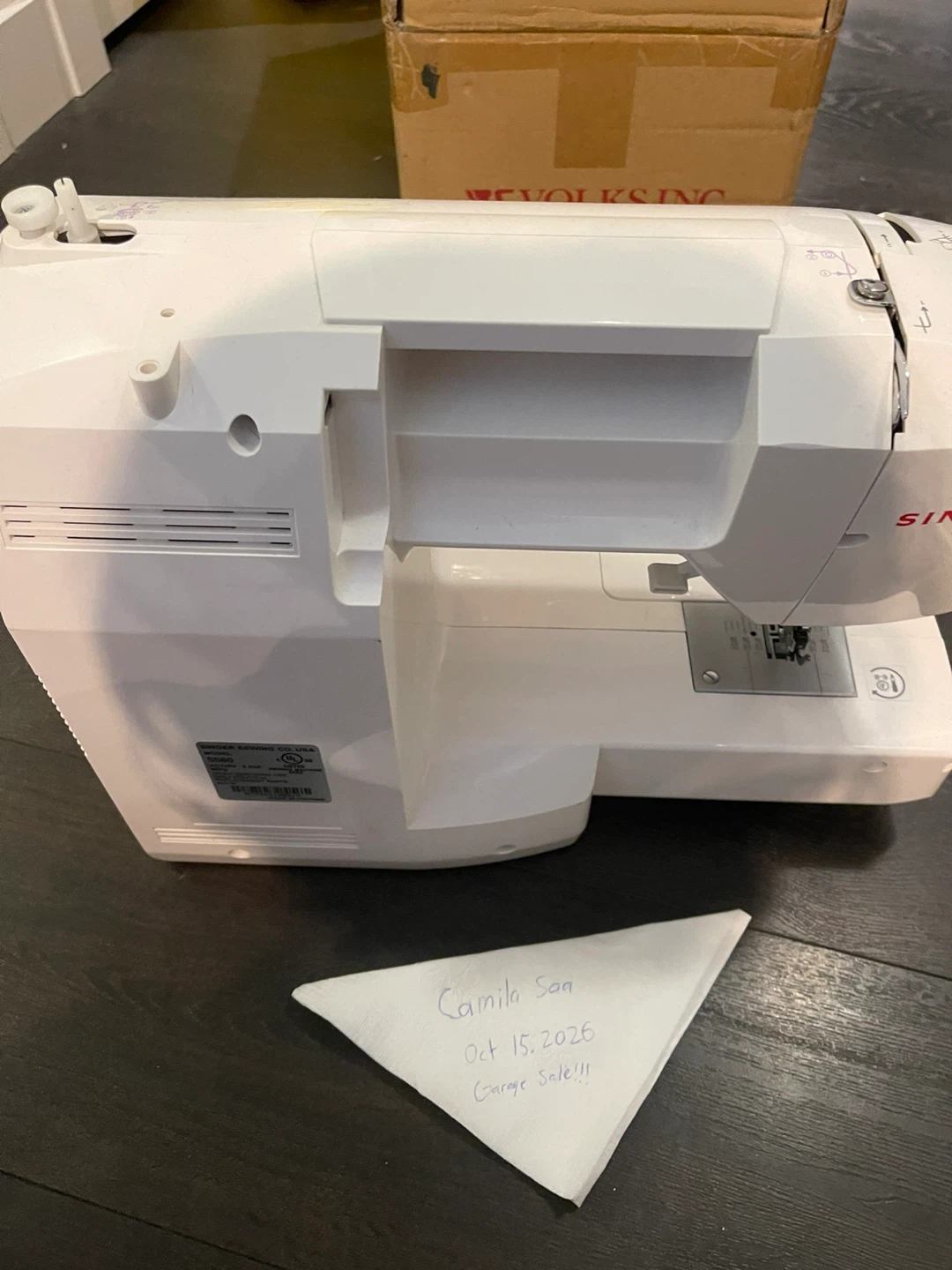 Singer Sewing Machine with Craft Supplies