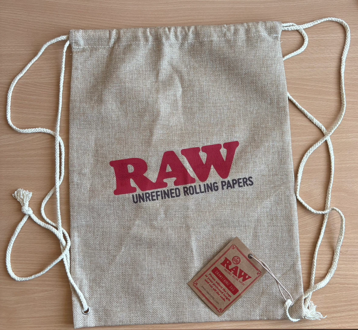 Brand New Drawstring Bag - RAW Unrefined Rolling Papers