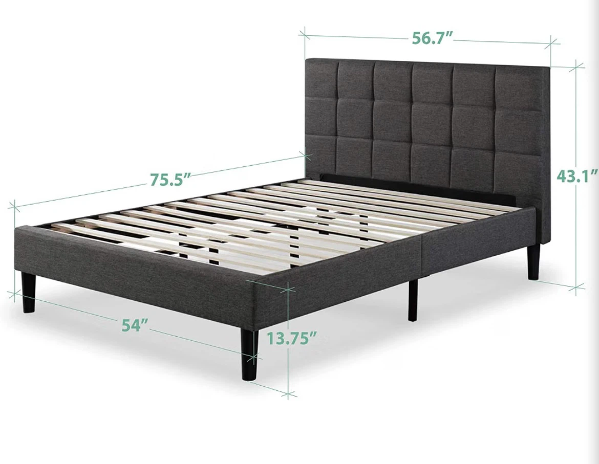 BRAND NEW FULL SIZE UPHOLSTERED BED FRAME WITH HEADBOARD - photo 2