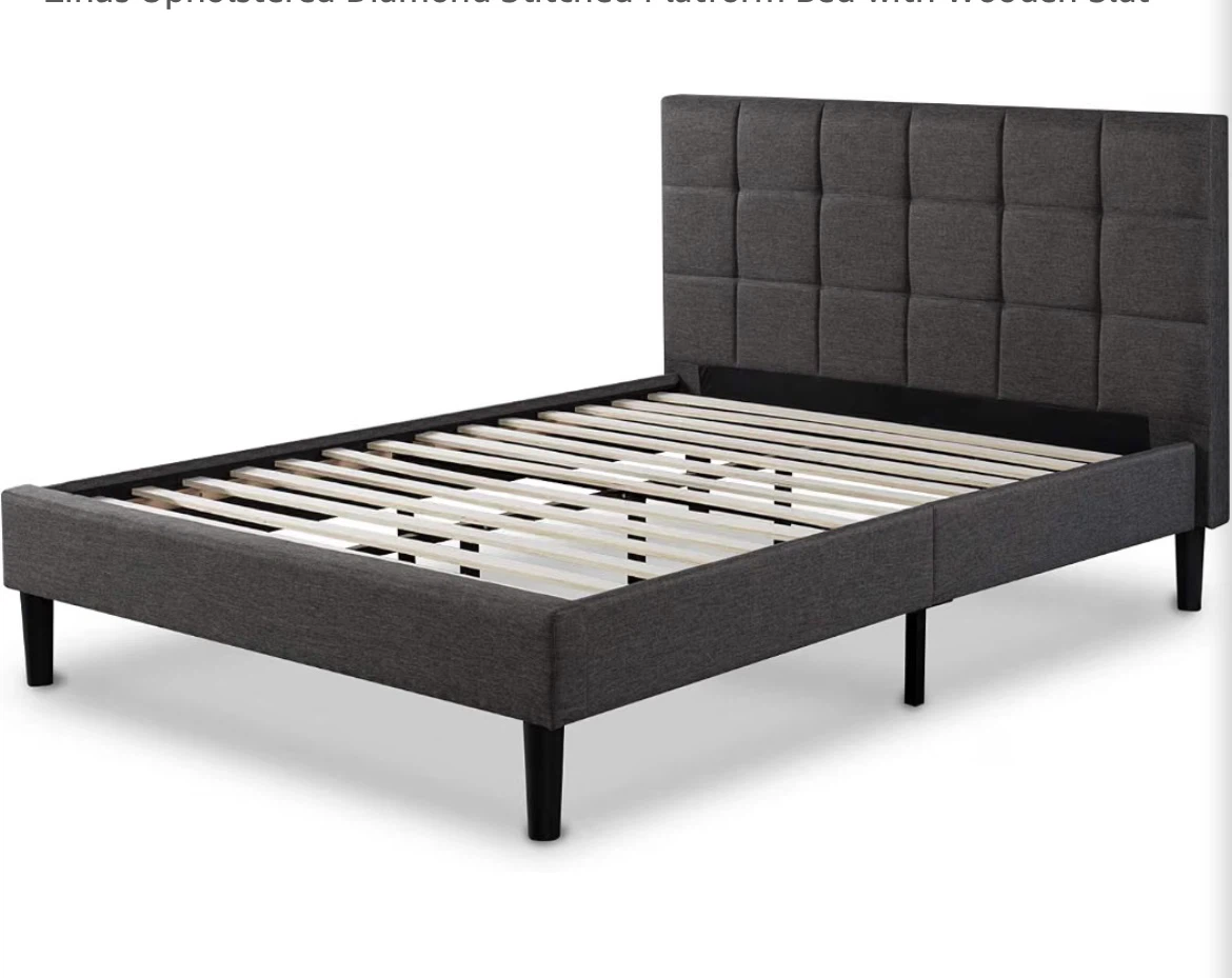 BRAND NEW FULL SIZE UPHOLSTERED BED FRAME WITH HEADBOARD - photo 4