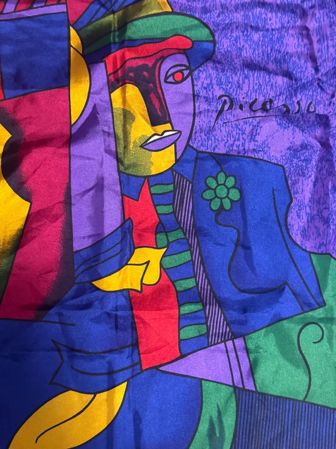 Vintage Pablo Picasso  print silk scarf - photo 3