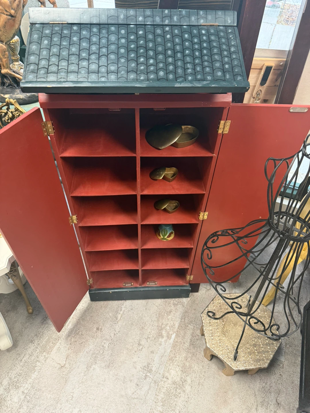 Painted Wooden House Cabinet - photo 3
