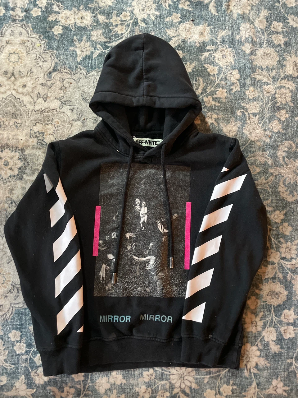 Off-White “Mirror Mirror” Black Hoodie – Size S
