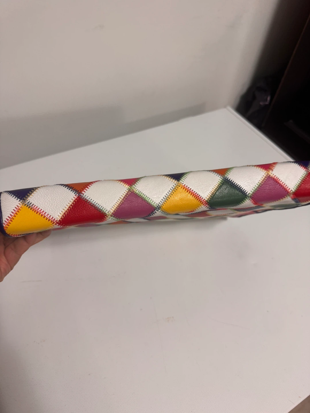 Vintage Cicci Multicolour Patchwork Leather Clutch - photo 2
