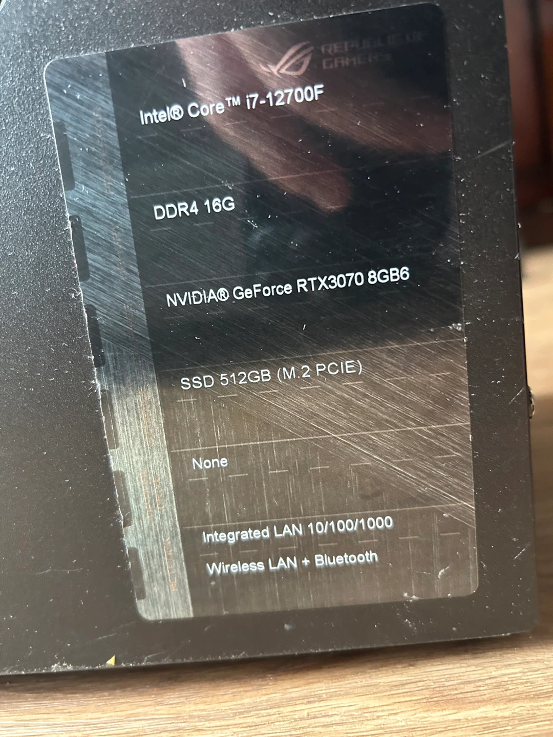 ASUS ROG Gaming Desktop i7-12700F RTX 3070 - photo 2