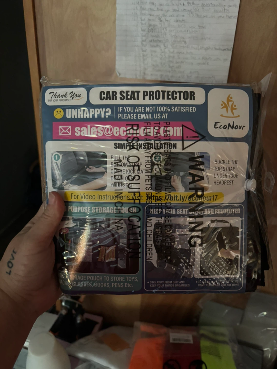 Back seat cover
