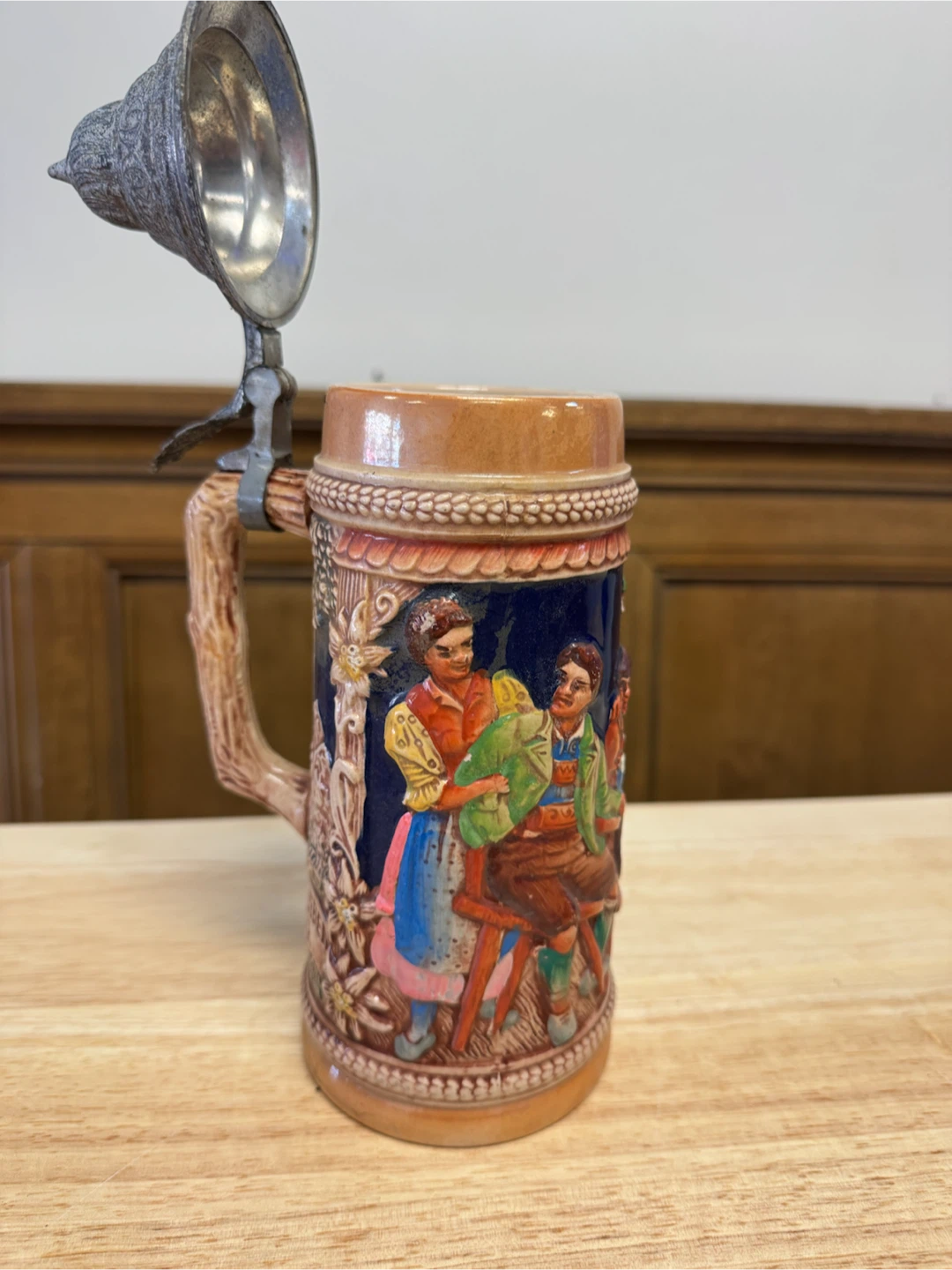 Vintage German Beer Stein with Metal Lid - photo 2