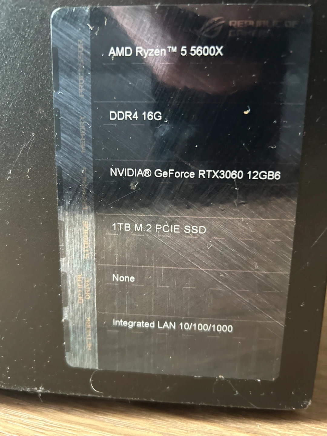 ASUS ROG Gaming Desktop Ryzen 5 5600X RTX 3060 - photo 4