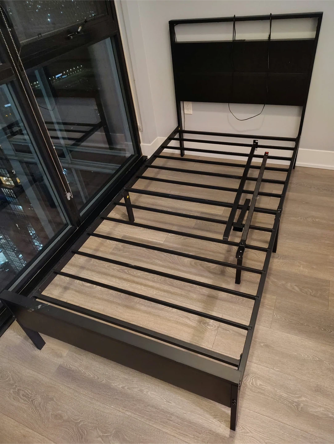 Black Metal Single Bed Frame
