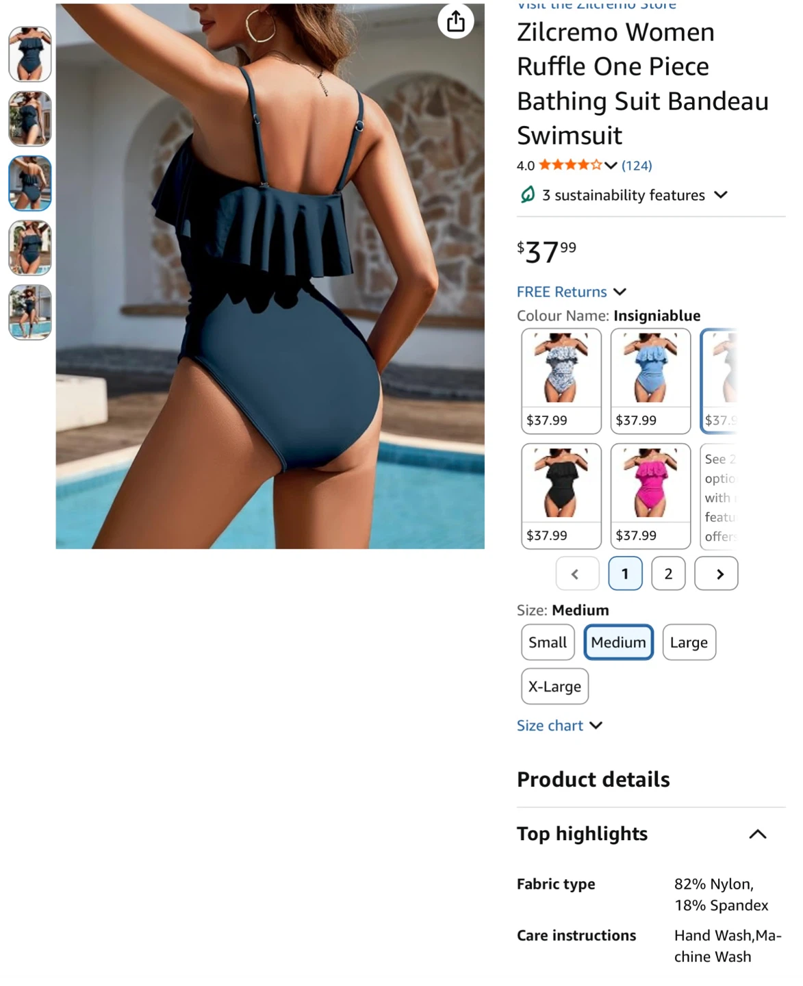 New Women's Ruffle One-Piece Swimsuit - Medium - photo 2