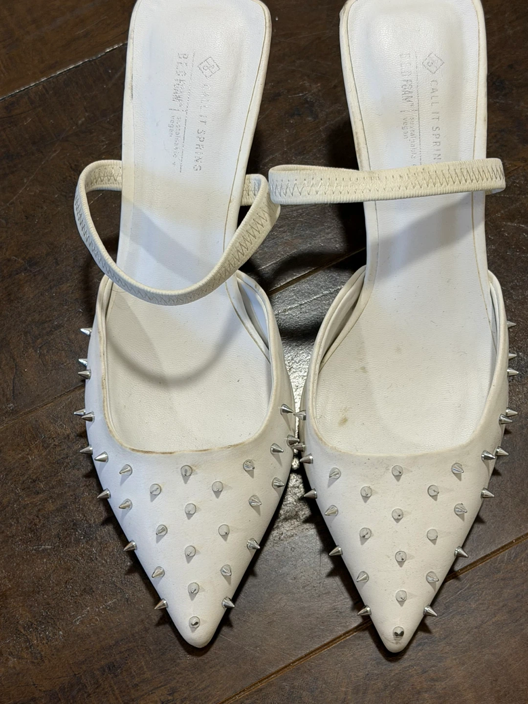 Call It Spring white spiked heels - photo 2