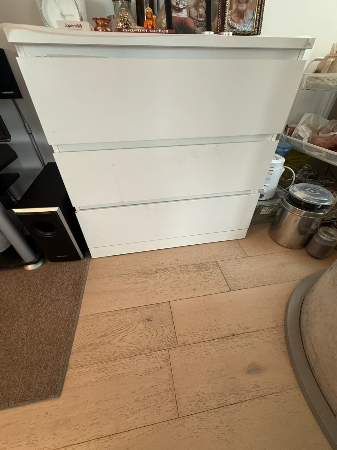 White 3-Drawer Dresser