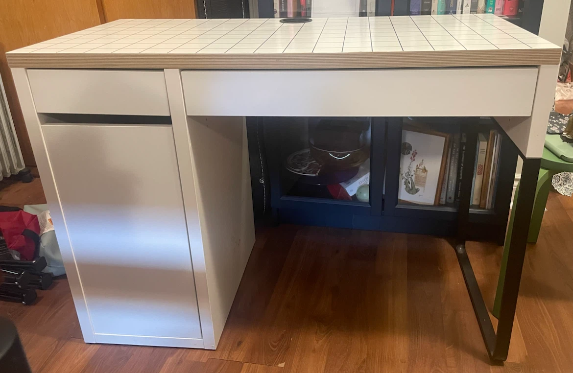 IKEA MICKE Desk with Grid Pattern