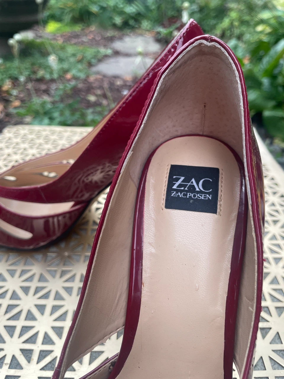 Zac Posen Red Patent Leather Heels - photo 3
