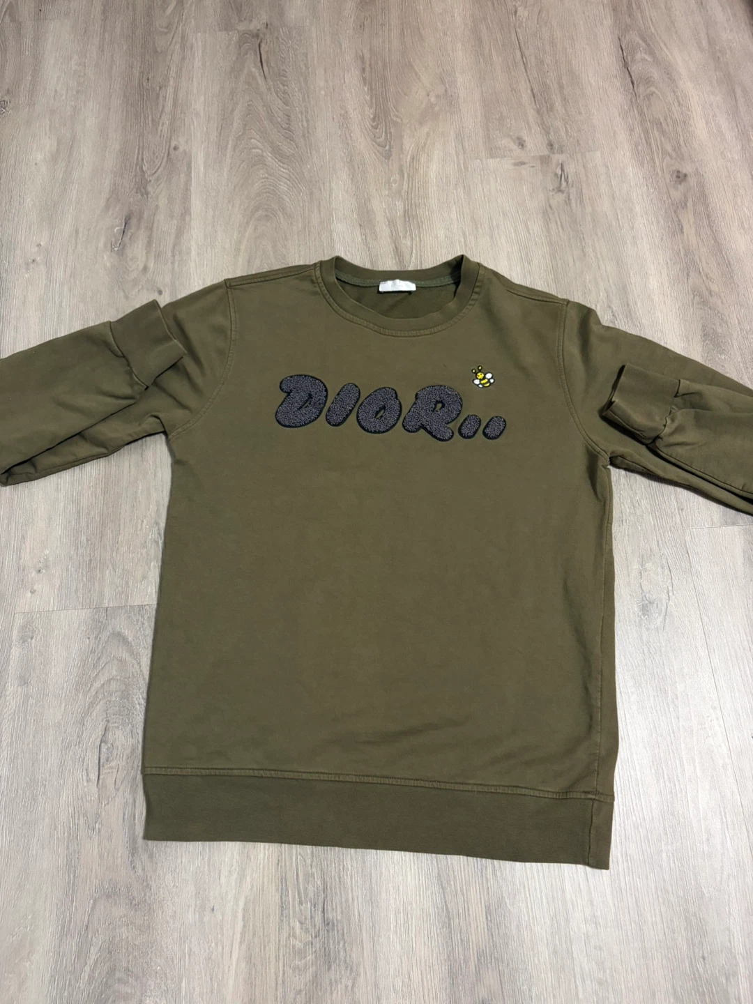 Dior X KAWS Olive Green Bee Sweatshirt