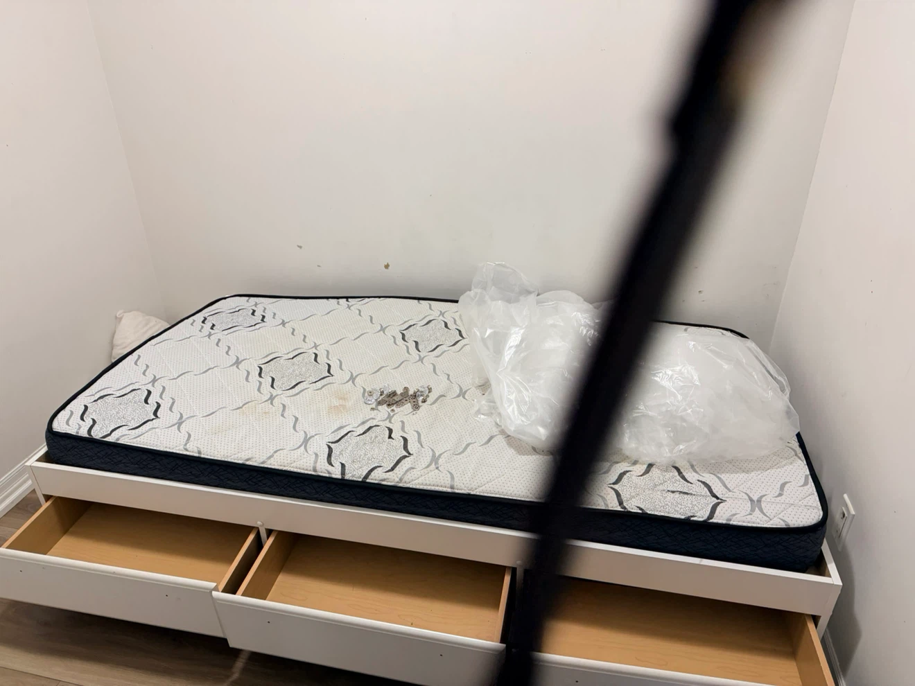 Single Bed Frame with Storage and Mattress - photo 2