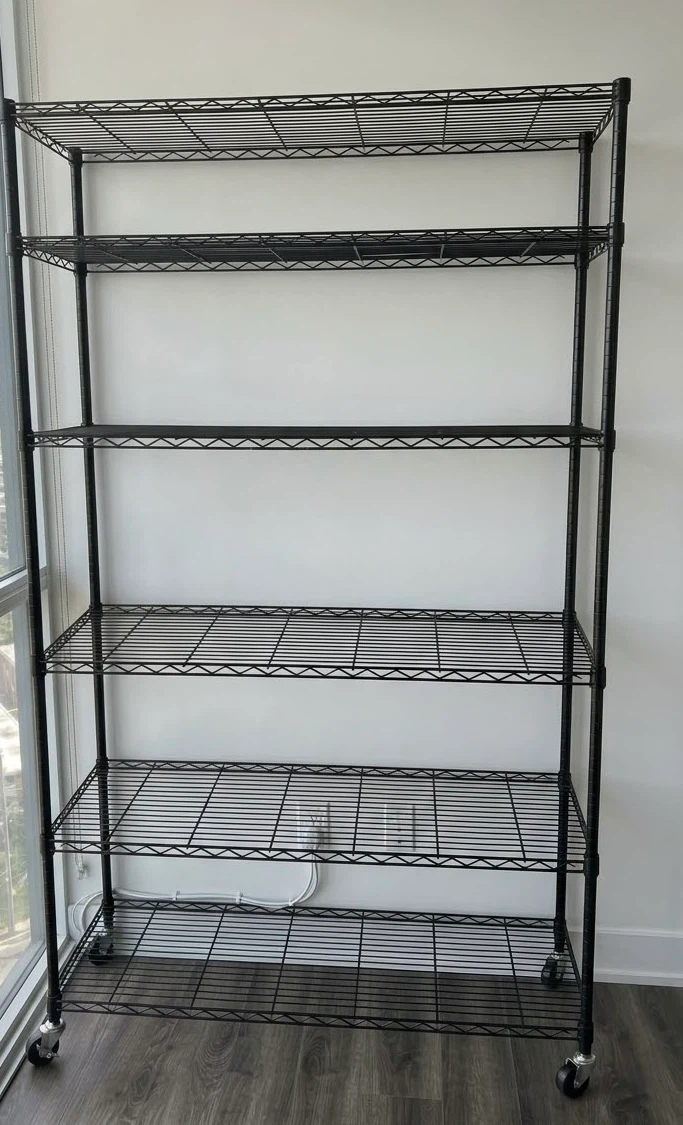 PayLessHere 6-Tier Black Wire Shelving Unit