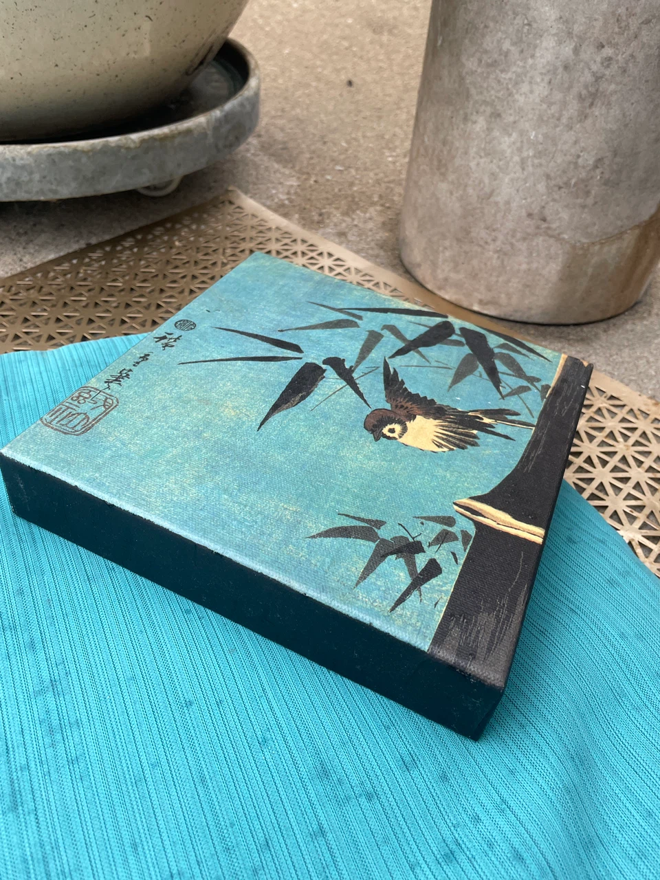 Small Bird and Bamboo Wall Art Canvas - photo 2