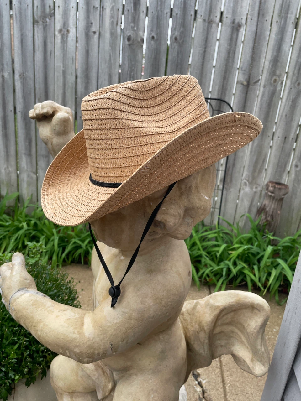 Straw Cowboy Hat with Adjustable Chin Strap