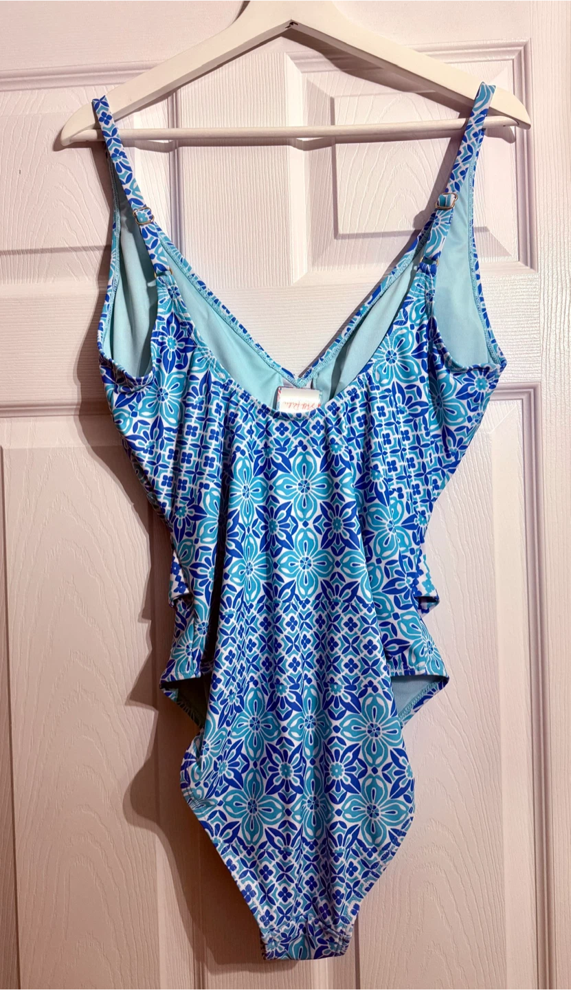Stella Parker Blue Patterned One-Piece Swimsuit - photo 2