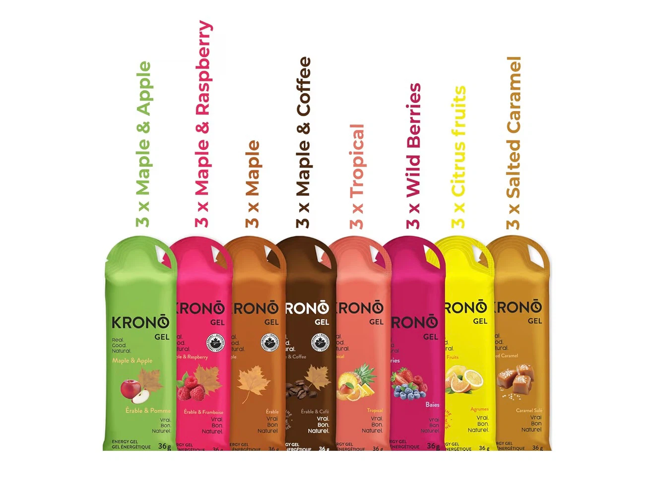 KRONO Nutrition Energy Gel Variety Pack - 20 - photo 3