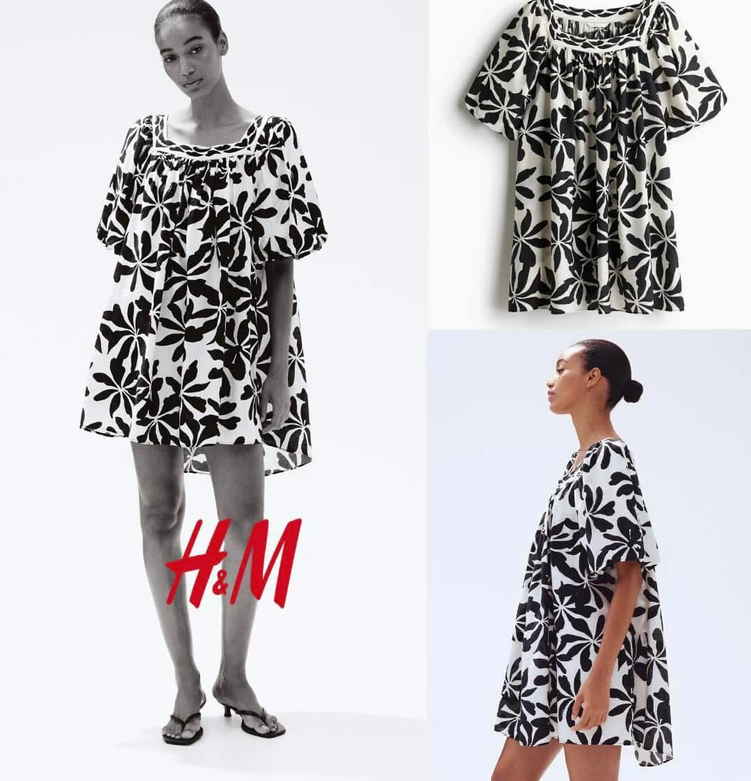 H&M Balloon Sleeved Tunic Dress- New with tag
