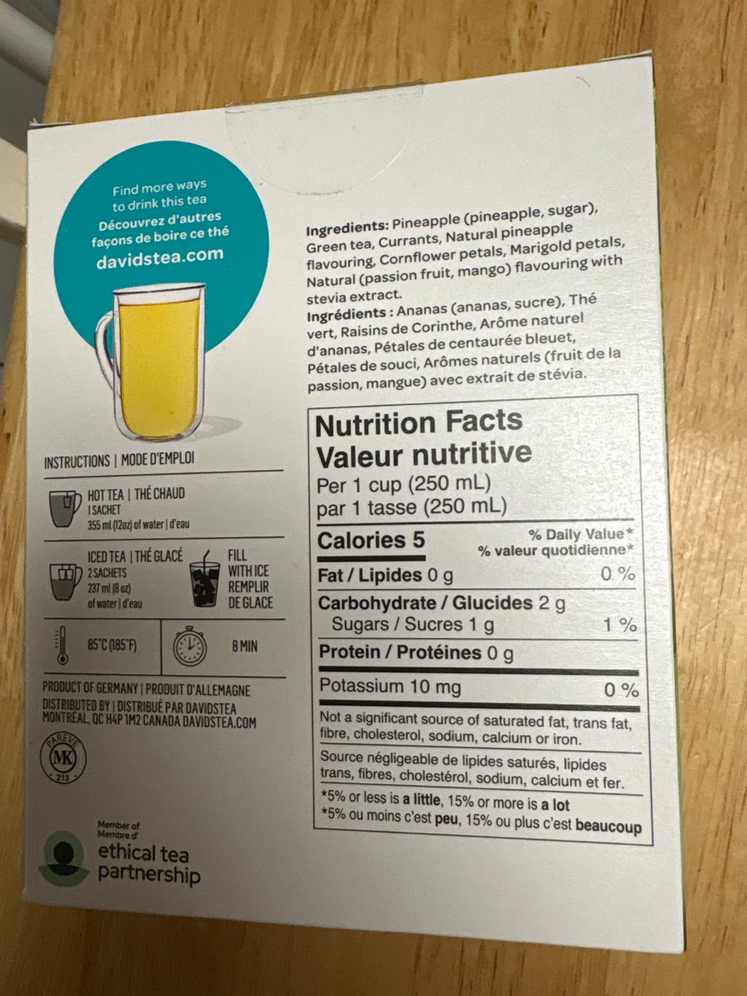 DAVIDsTEA Green Passionfruit Tea Sachets - photo 2
