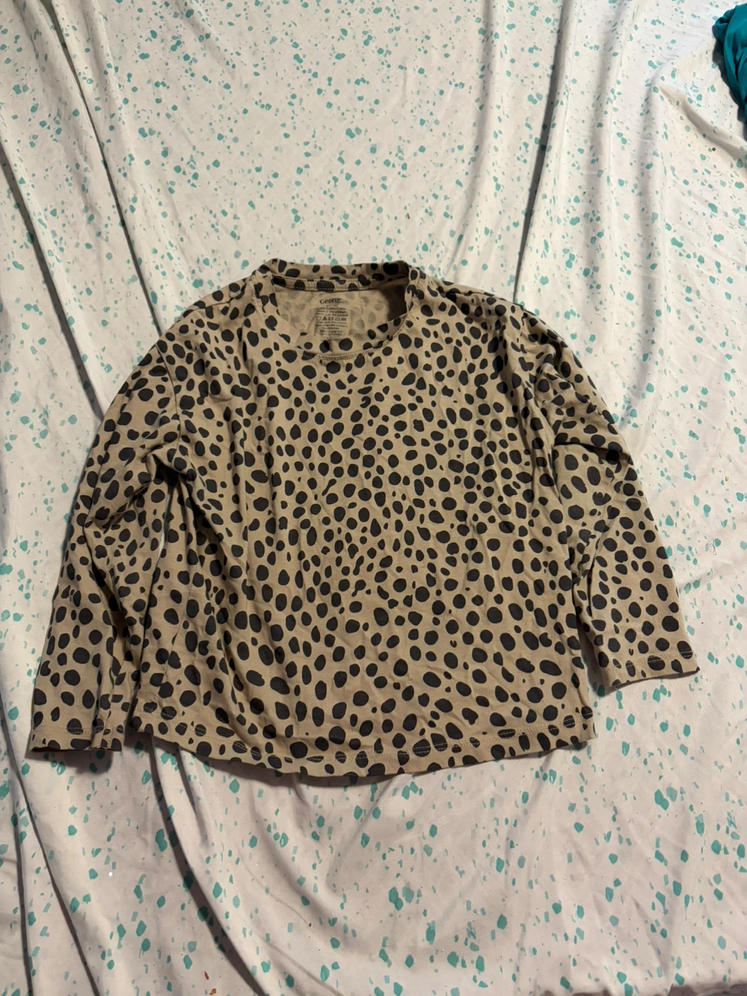 George long sleeve leopard print top