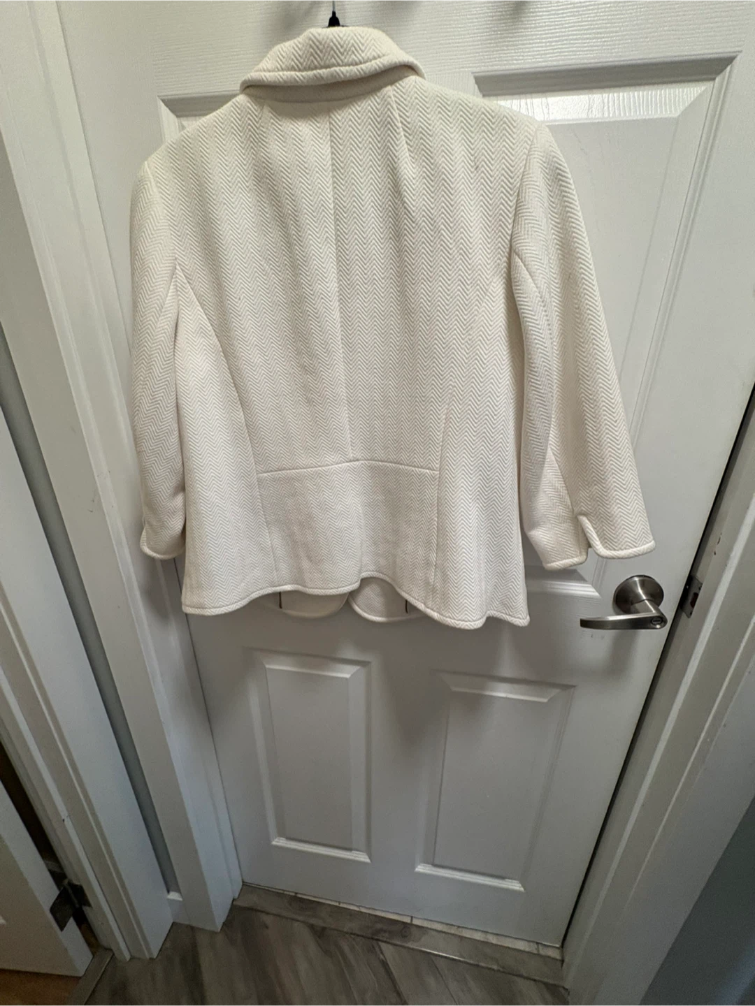 Talbots Cream Herringbone Blazer
