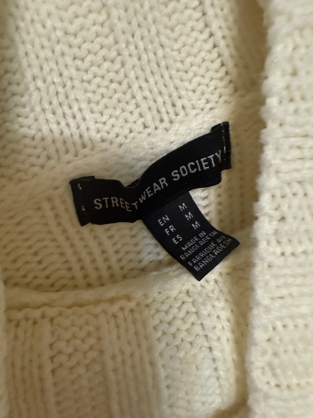 Streetwear Society Cream Cable Knit Turtleneck - photo 2