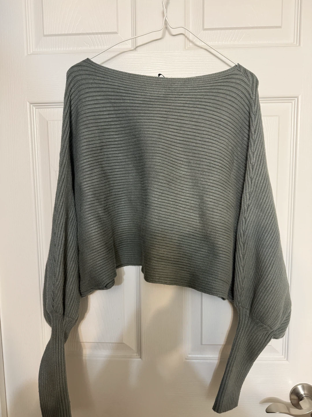 Zara Ribbed Knit Cropped Sweater