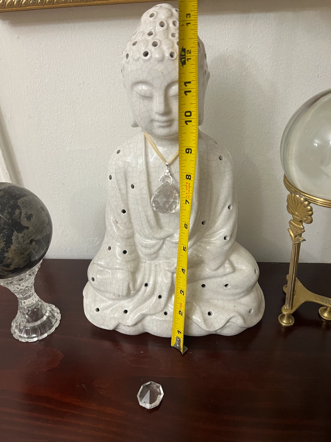 Ceramic Buddha Figurine with Crackle Glaze - photo 3