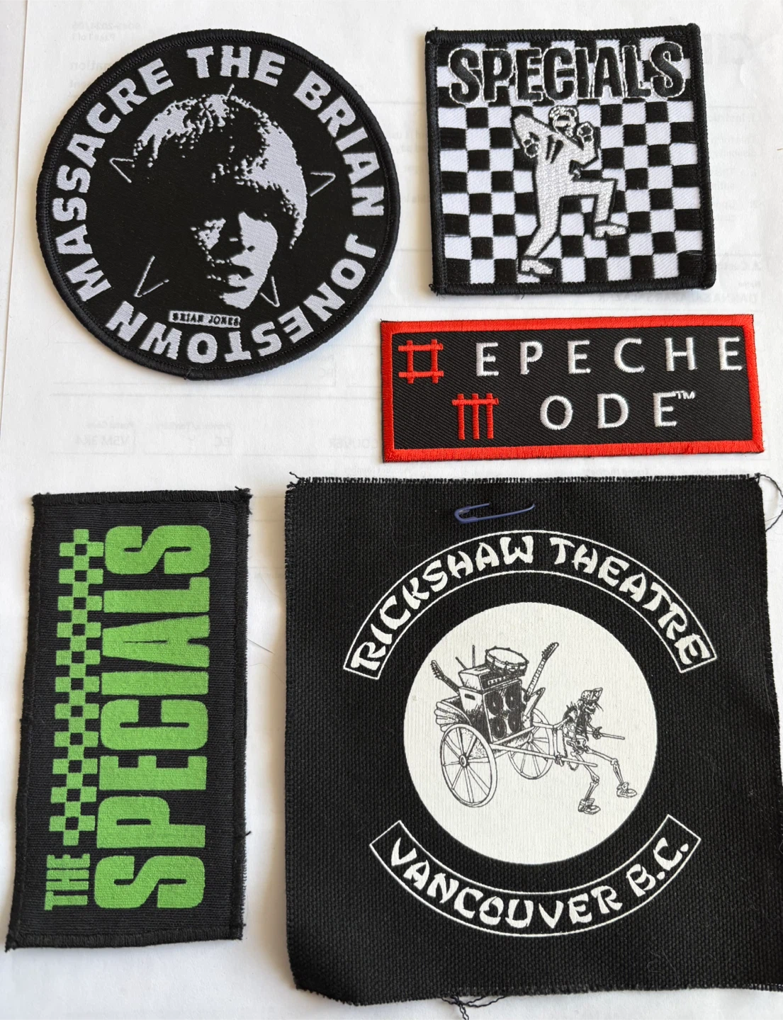 Set of Music and Venue Patches and Pins