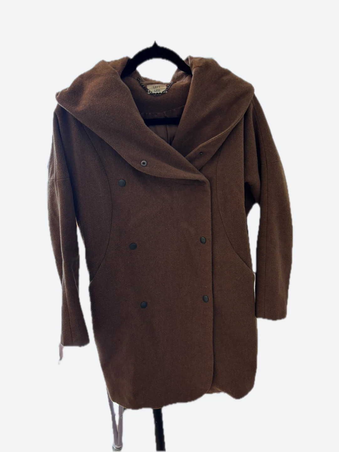 Korean Brand Brown Wool-Blend Coat - photo 2