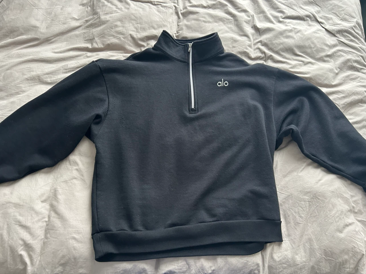 Alo Yoga Accolade Black Half-Zip Pullover