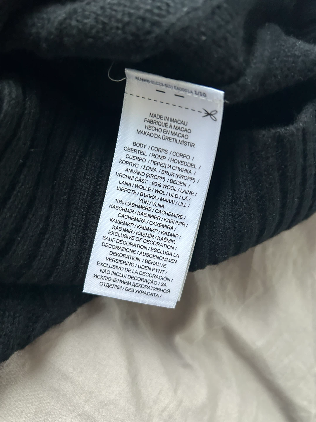Polo Ralph Lauren Black Wool Cashmere Cable Knit Sweater - photo 4