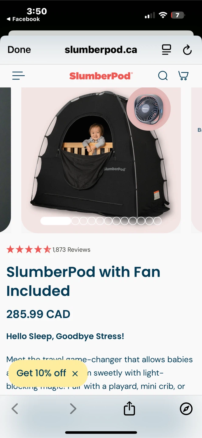 SlumberPod Portable Privacy Pod with Fan - photo 3