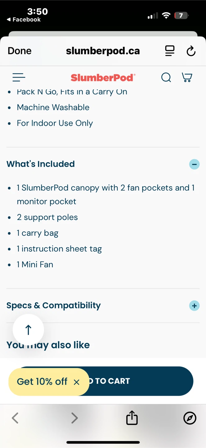 SlumberPod Portable Privacy Pod with Fan - photo 5