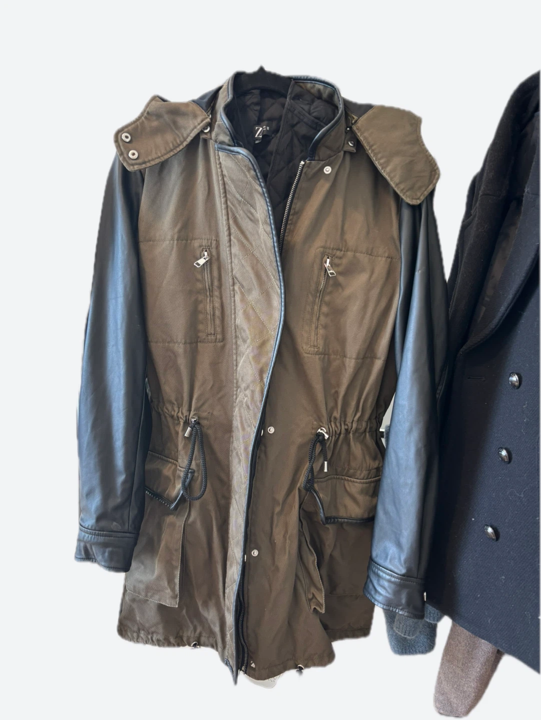 Zara Khaki Parka with Detachable Padding/Liner - photo 3
