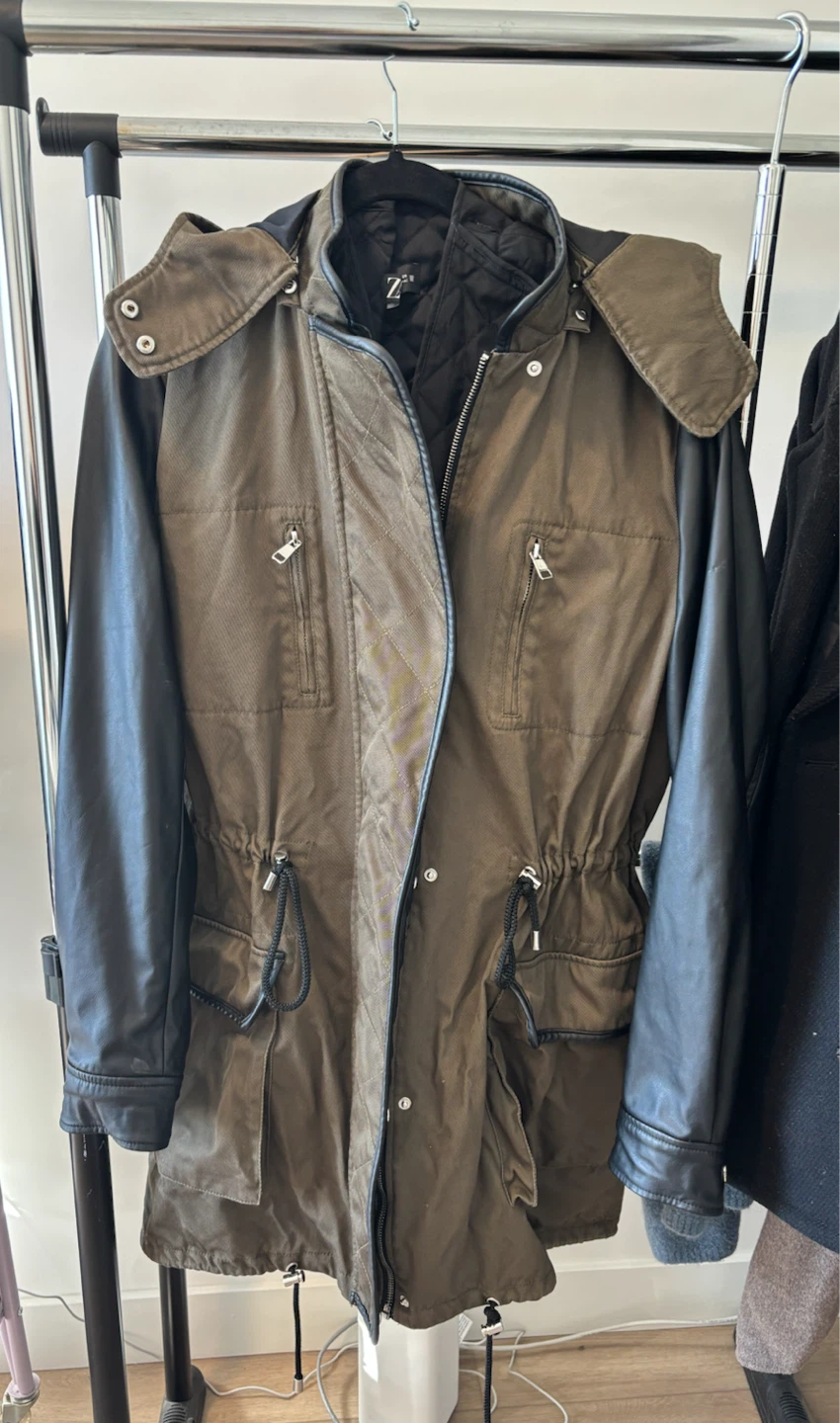 Zara Khaki Parka with Detachable Padding/Liner - photo 2